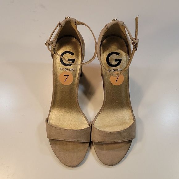 G-BY GUESS-SHANTEL ANKLE STRAP SUEDE WOMEN"S SANDAL - Picture 4 of 14